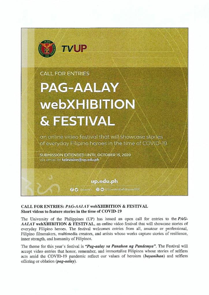 Pag Aalay 2020 webXHIBITION AND FESTIVAL P2